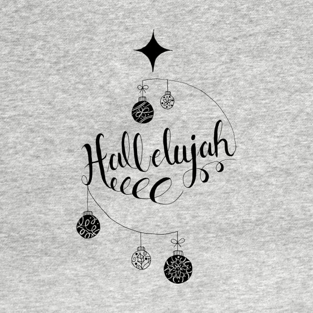 Hand Written Holiday Themed "Hallelujah" by SingeDesigns